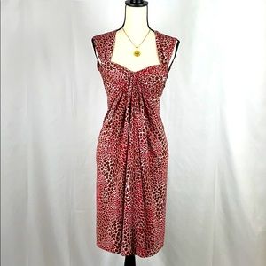 BCBG MaxAzria Fitted Stretchy Fabric Printed Dress